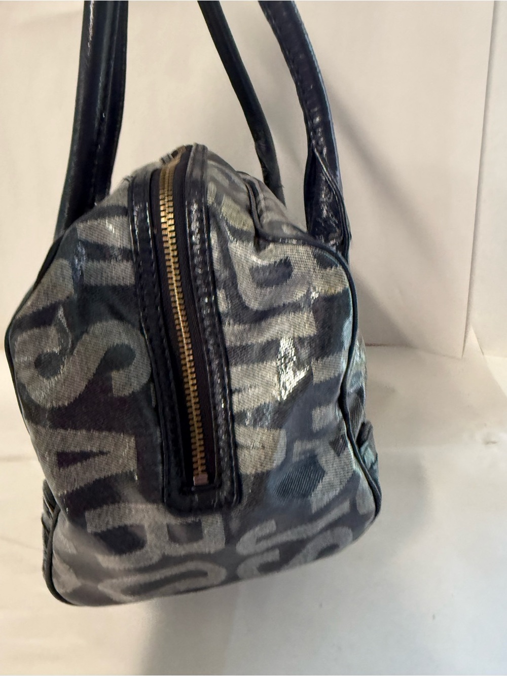 Denim  Logo Satchel - Picture 3 of 8